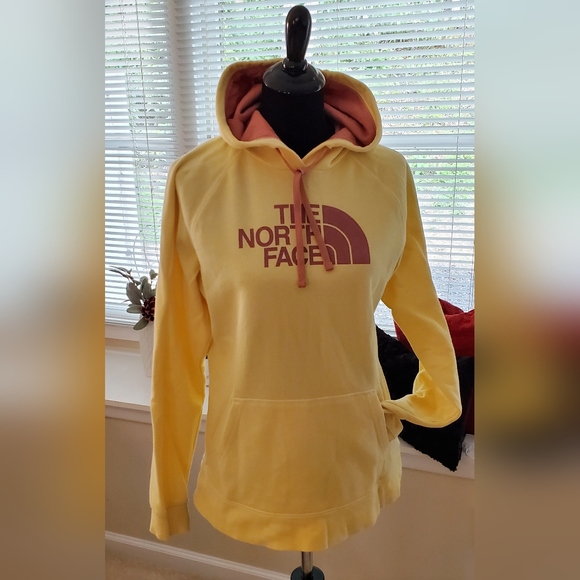 The North Face Hoodie Sweatshirt Womens Kangaroo pockets L Large Soft Logo front - Picture 2 of 5